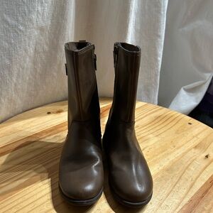 Brown Leather Ankle Boots